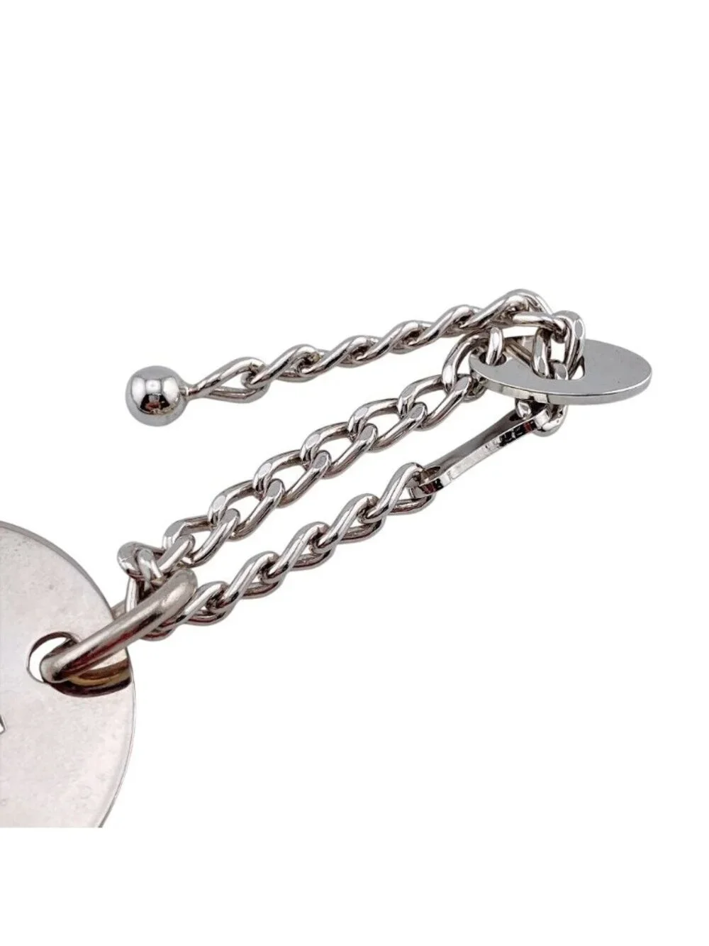 Chanel Logo Plate Bag Necklace Charm